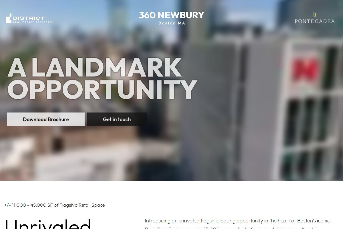 360 Newbury single-property marketing website