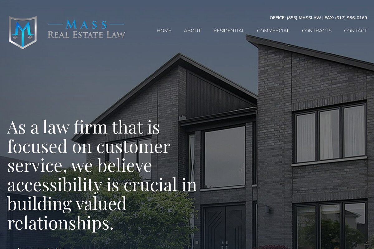 Massachusetts Real Estate Law firm website